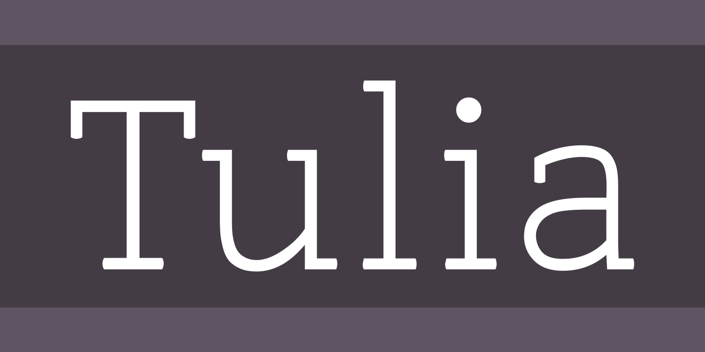 Пример шрифта Tulia
